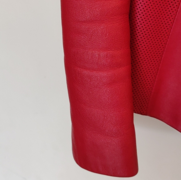Red Genuine High Quality Lamb Leather Jacket ✳️✳️✳️ - Picture 11 of 14